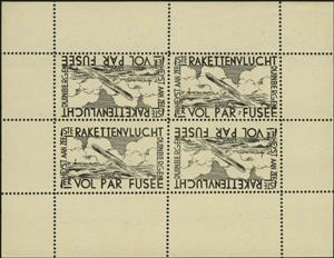 Souvenir Sheet, Launching of the Rocket - Souvenir Sheet, Belgium,  , Postal Traffic, Rockets, Sea