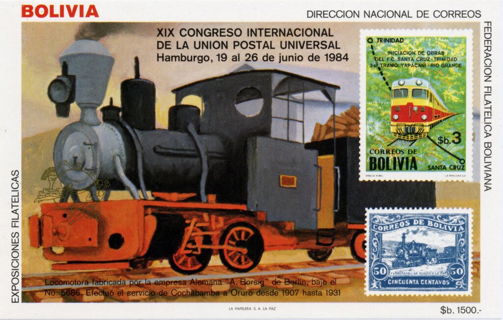 Railways overprinted for Hamburg '84 Exposition