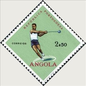 Stamp, Hammer throwing, Angola,  , Sport, Athletics, Hammer Throw