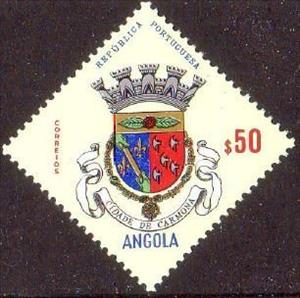 Stamp, Carmona, Angola,  , Coats of Arms