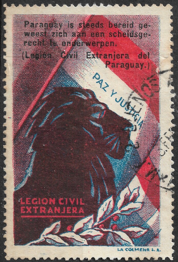 Black Lion & Flag. German text.