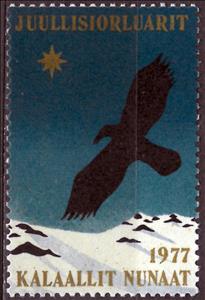 Stamp, Christmas 1977, Cinderellas,  , Animals (Fauna), Birds, Christmas
