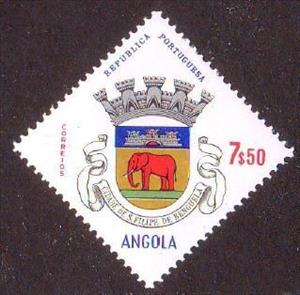 Stamp, Benguela - Elephant, Angola,  , Elephants, Coats of Arms
