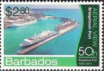 Aerial view of Bridgetown Port