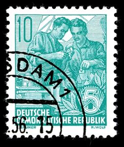 Stamp, Active advice, Germany, Democratic Republic,  