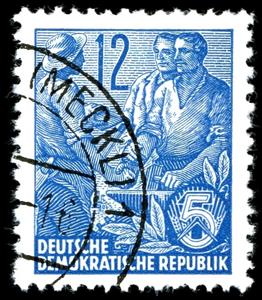 Stamp, 3 Workers, Germany, Democratic Republic,  