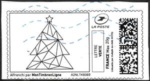 Stamp, Christmas Tree, France- Personalized stamps,  , Christmas, Trees