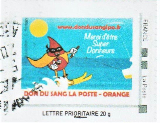 Don du Sang La Poste Orange
