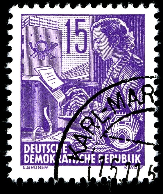 Woman on the teletype