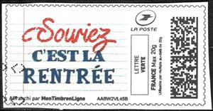 Stamp, Smile, its back to school. Souriez, c'est la rentrée, France- Personalized stamps,  , Schools