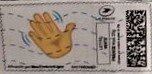 Stamp, Waving Hand Emoji. Hello or Goodbye, France- Personalized stamps,  , Cartoons, Greetings, Hands
