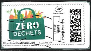 Stamp, Zero Waste. Zero Dechets, France- Personalized stamps,  , Environment Protection, Shopping, Waste