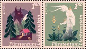 Se-tenant, Europa (C.E.P.T.) 2022 - Stories and Myths, Liechtenstein,  , C.E.P.T. / Europe, Legends