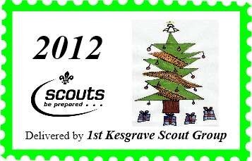 Stamp, Christmas tree and presents, Personalized and Private Mail Stamps,  , Christmas, Scouting, Trees