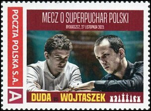 Stamp, Match for the Polish Super Cup Bydgoszcz, 27 November 2021 D, Personalized and Private Mail Stamps,  , Chess