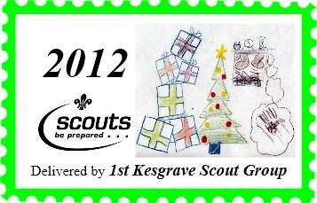 Stamp, Presents and tree, Personalized and Private Mail Stamps,  , Christmas, Scouting
