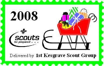 Stamp, Sleigh with presents, Personalized and Private Mail Stamps,  , Christmas, Scouting