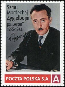 Stamp, Szmul Mordechaj Zygielbojm ps. "Artur" 1895-1943, Personalized and Private Mail Stamps,  , Famous People, Politicians