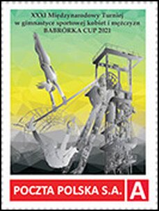 Stamp, XXXI International Tournament in sports gymnastics for men a, Personalized and Private Mail Stamps,  , Gymnastics, Mining, Sports