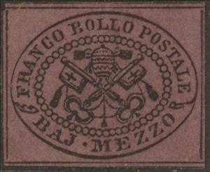 Stamp, Papal Arms, Roman States,  , Coats of Arms