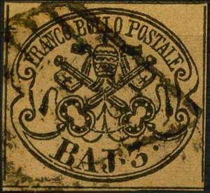 Stamp, Papal Arms, Roman States,  , Coats of Arms