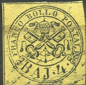 Stamp, Papal Arms, Roman States,  , Coats of Arms