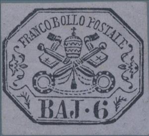 Stamp, Papal Arms, Roman States,  , Coats of Arms