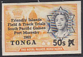Stamp, 50s On 1d, Tonga,  