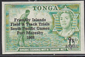 Stamp, 9s On 1½d, Tonga,  