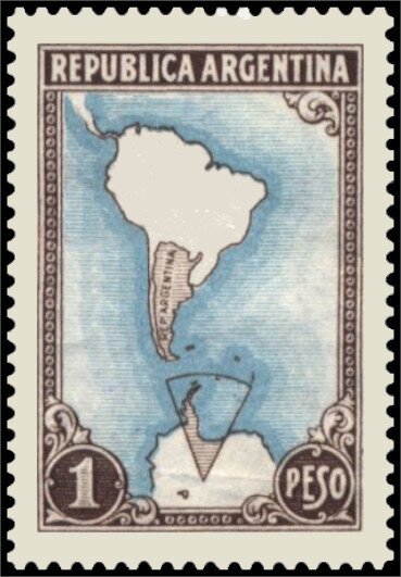 South America Map with Antartict