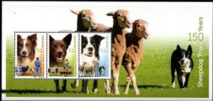 Souvenir Sheet, 150th Anniversary of Sheepdog Trials (2022), Australia,  , Anniversaries and Jubilees, Dogs, Sheep