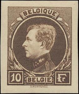 Stamp, King Albert I type "Montenez', Belgium,  , Famous People, Heads of State, Kings, Men, Royalty, Uniforms
