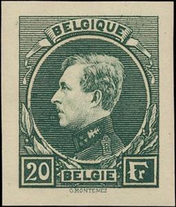 Stamp, King Albert I type "Montenez', Belgium,  , Famous People, Heads of State, Kings, Men, Royalty, Uniforms