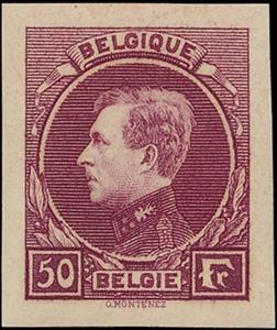 Stamp, King Albert I type "Montenez', Belgium,  , Famous People, Heads of State, Kings, Men, Royalty, Uniforms