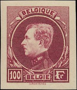Stamp, King Albert I type "Montenez', Belgium,  , Famous People, Heads of State, Kings, Men, Royalty, Uniforms