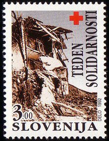 Stamp, Red cross(Week of solidarity), Slovenia,  , Red Cross and Red Crescent