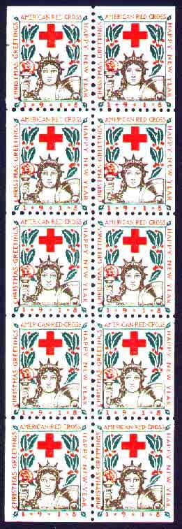 American National Red Cross Christmas seal 1918