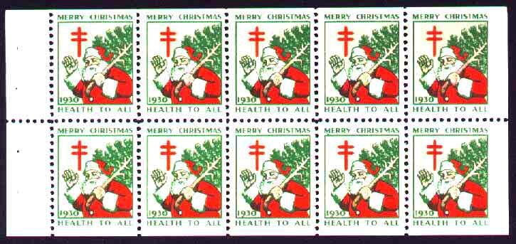 American National Red Cross Christmas seal 1930