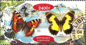 Stamp, Butterflies, Cinderellas,  , Animals (Fauna), Butterflies, Insects