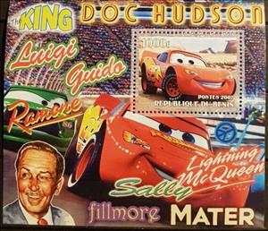 Souvenir Sheet, Cars, Cinderellas,  , Cars, Cartoons