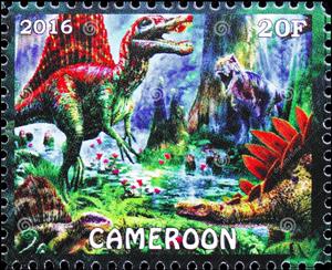 Stamp, Dinosaurs, Cinderellas,  , Dinosaurs, Prehistorical Animals