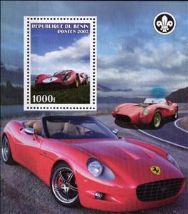 Souvenir Sheet, Ferrari, Cinderellas,  , Cars