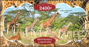 Stamp, Giraffes, Cinderellas,  , Animals (Fauna), Giraffes, Mammals