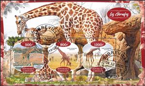 Mini Sheet, Giraffes, Cinderellas,  , Animals (Fauna), Giraffes, Mammals