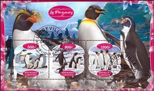 Mini Sheet, Penguins, Cinderellas,  , Animals (Fauna), Penguins