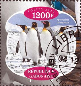 Stamp, Penguins, Cinderellas,  , Animals (Fauna), Penguins