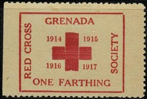 Stamp, Red Cross (dated "1914 1915 1916 1917"), Cinderellas,  , First World War, Red Cross and Red Crescent