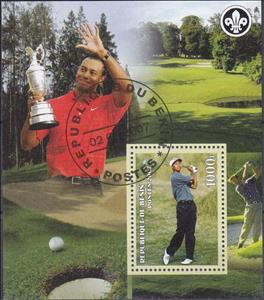 Souvenir Sheet, Tiger Woods, Cinderellas,  , Famous People, Golf
