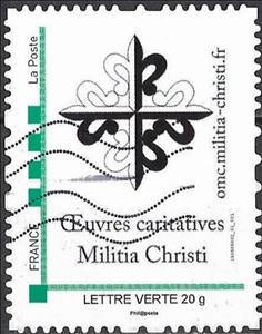 Stamp, Oeuvres Caritatives Militia Christi, France- Personalized stamps,  , Charity, Christian, Crosses