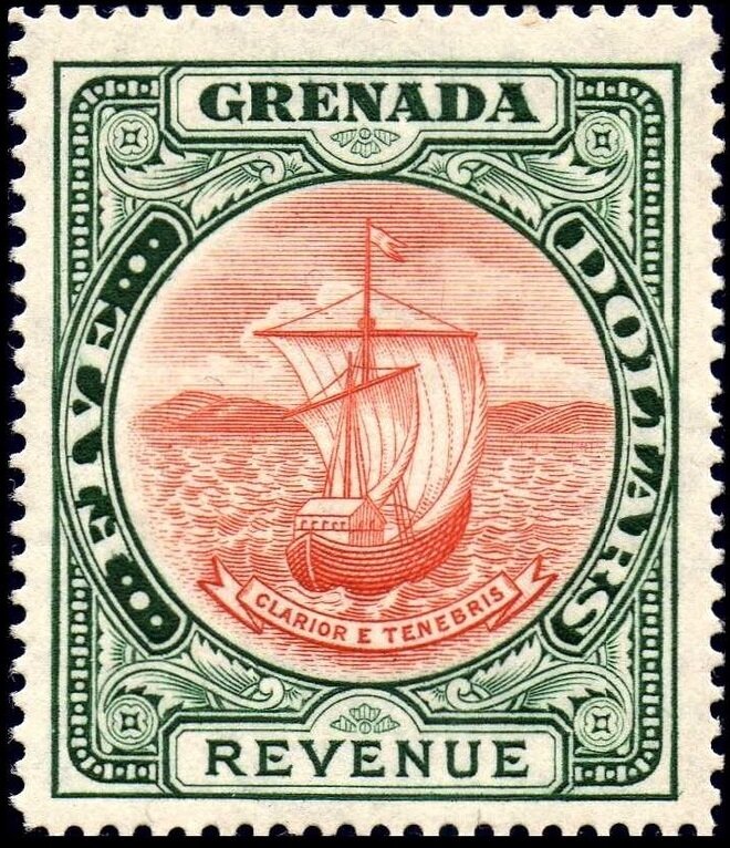 Colonial badge: sailing ship
